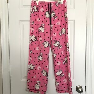 2007 Hello Kitty 100% Cotton Pajama Bottoms Pants Women's XS or Girl's L/XL